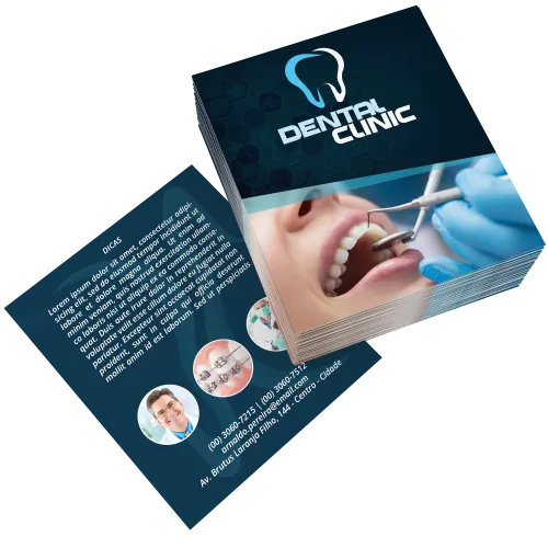 Cartão de Visita - Duplo 9x10cm